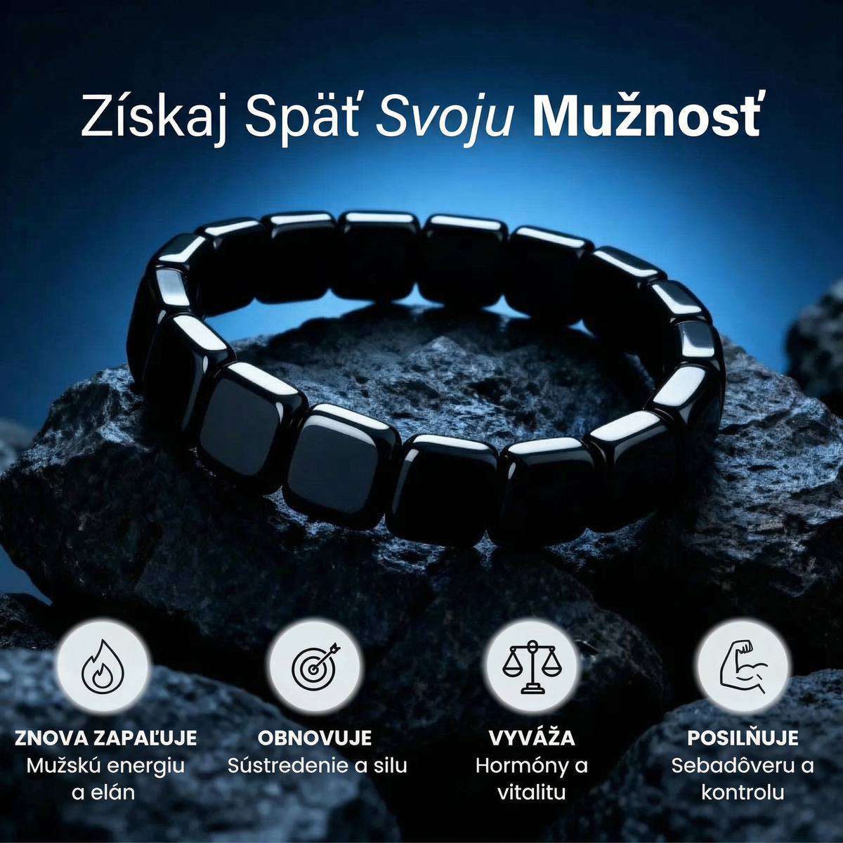 ZAVGOR® Hematitový Náramok